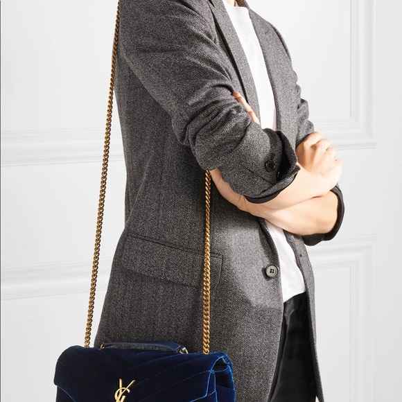 🚫⛔️SOLD🚫SAINT LAURENT Loulou quilted velvet bag - Picture 8 of 14